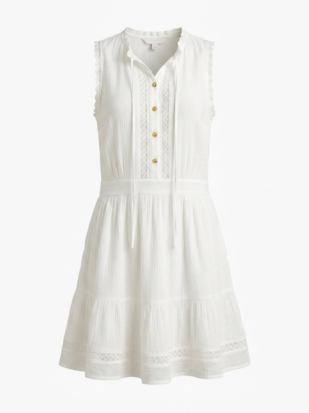 NWT O’Neill White Boho Midi Dress Coastal Cottagecore Euro Summer XL